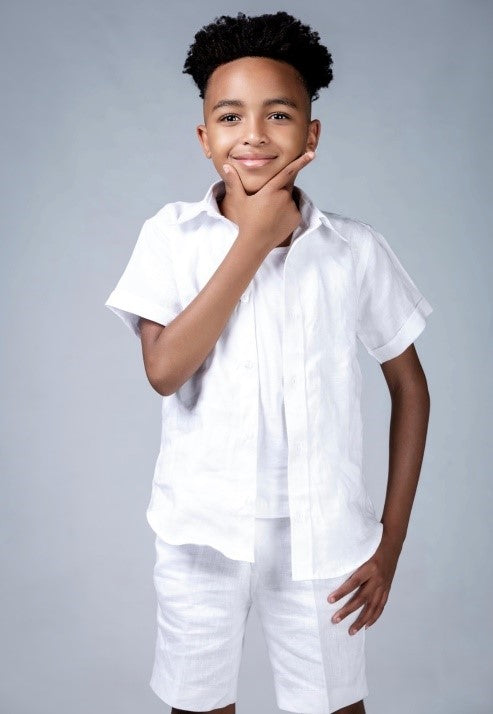 Boys Organic Linen Shorts&Shirts