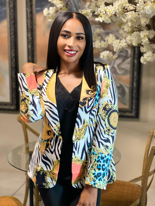 Colorful Print Blazer