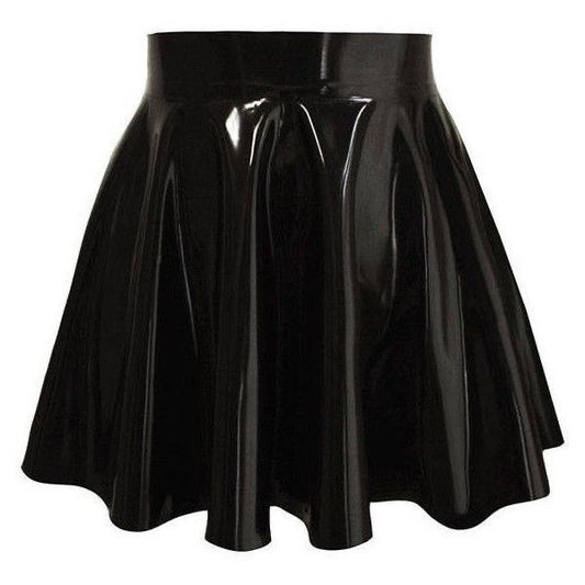 PU Leather Shiny Mini Skirt